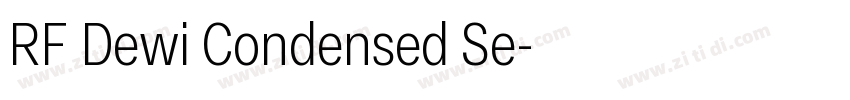 RF Dewi Condensed Se字体转换